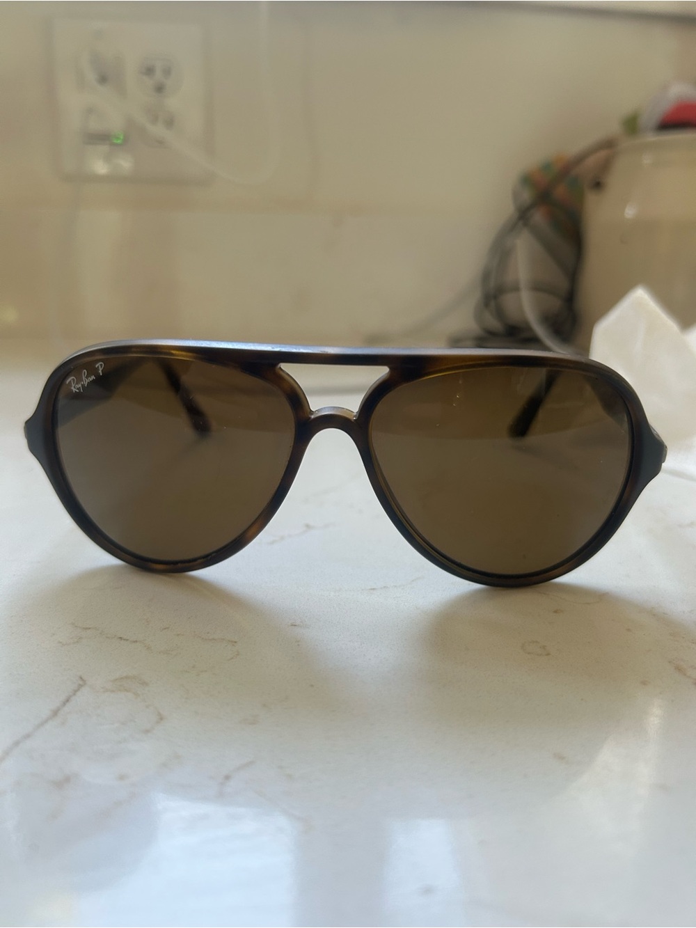 Ray-Ban Brown Tortoiseshell Aviator Sunglasses